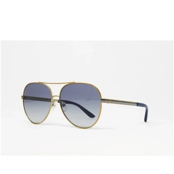 TORY BURCH blue/gold aviator sunglasses ❤️ - Picture 16 of 16